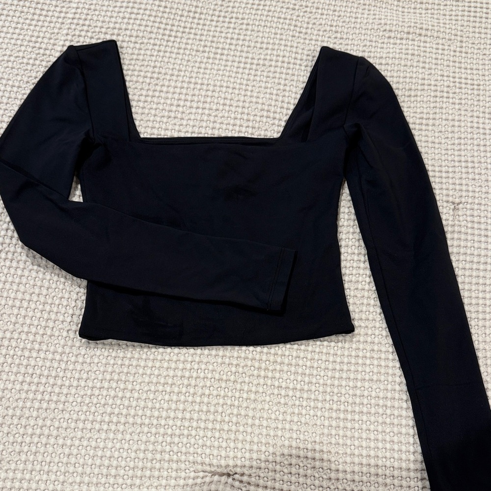 Elegant Black Long Sleeve Women's Top